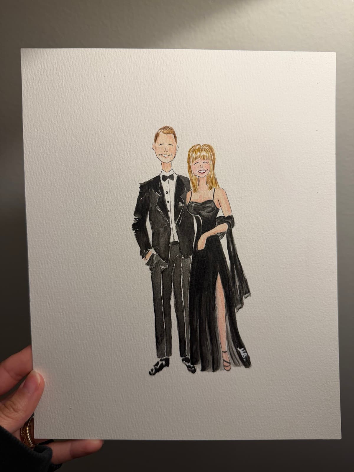 Live watercolor portrait