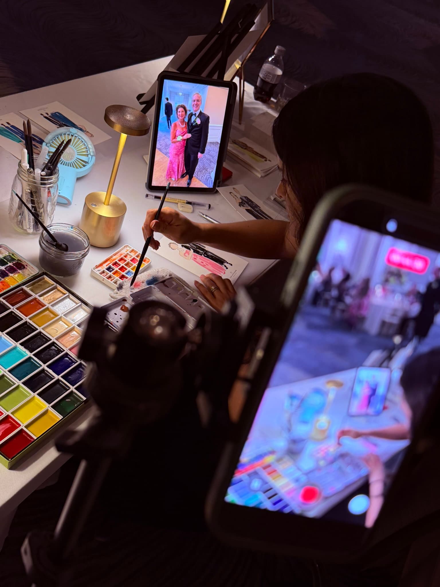 Live painting in progress